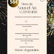 menu 31 decembre brasserie