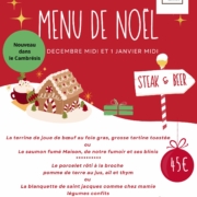 menu noel steak and beer